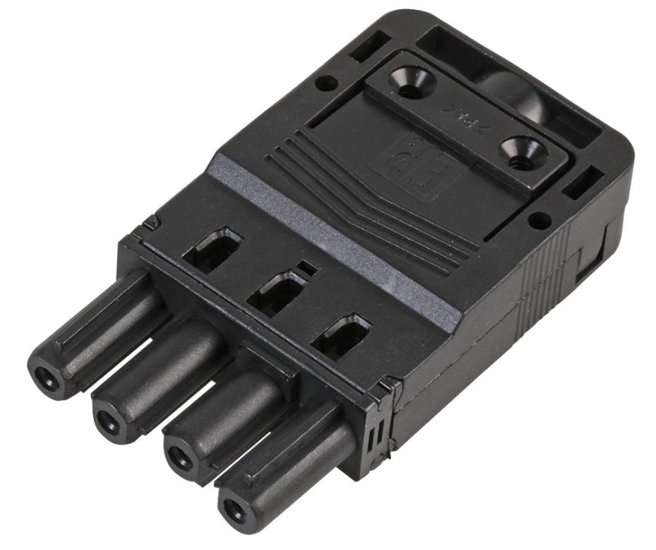 Scolmore FSSR4BKF Conector Pushfit de 4 Polos para Iluminação, 20A