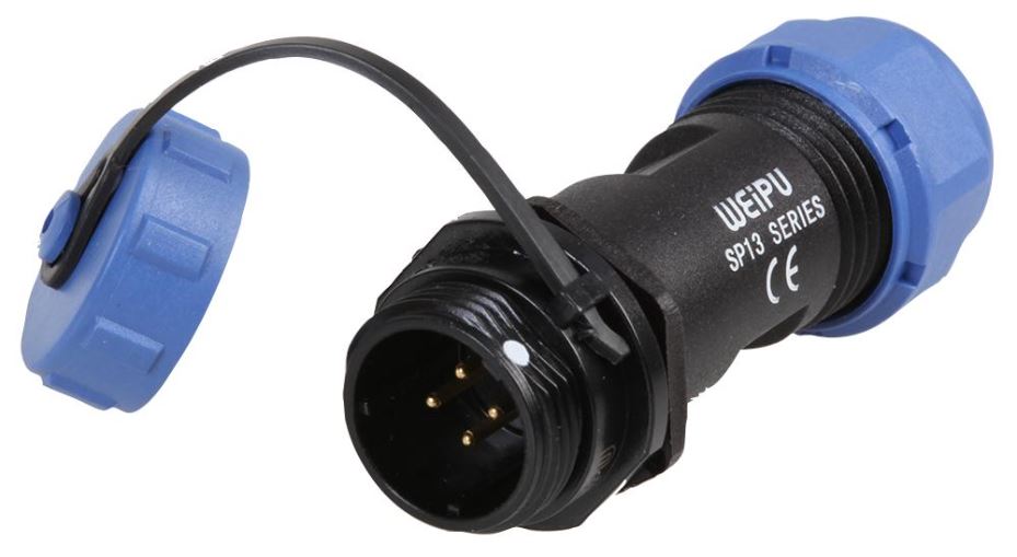 PRO ELEC Conector Circular Roscado 4 Polos, IP68, 200V AC