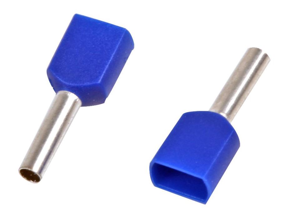 PRO POWER - Ferul Twin Perancis 0.75mm Biru Muda, Pek 100