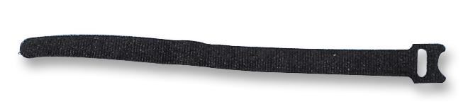 VELCRO® Fastener Strips, 12.7mm x 203.2mm, Black, 10 Pack