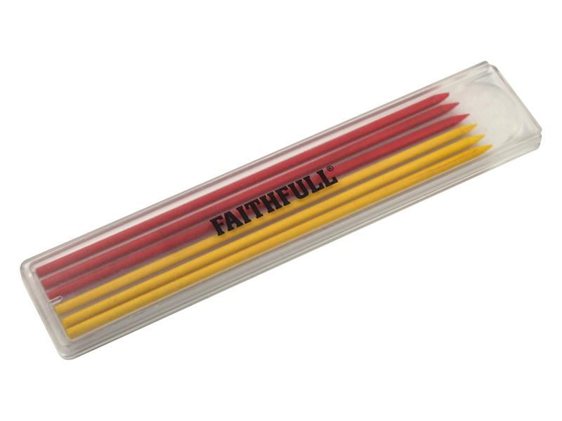 Faithfull Mixed Pencil Marking Refill Pack, 6-Piece Set
