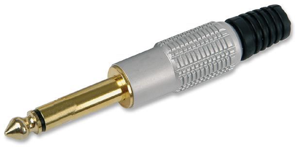 HiLo 6.35mm (1/4”) Mono Jack Plug with Gold-Plated Contacts