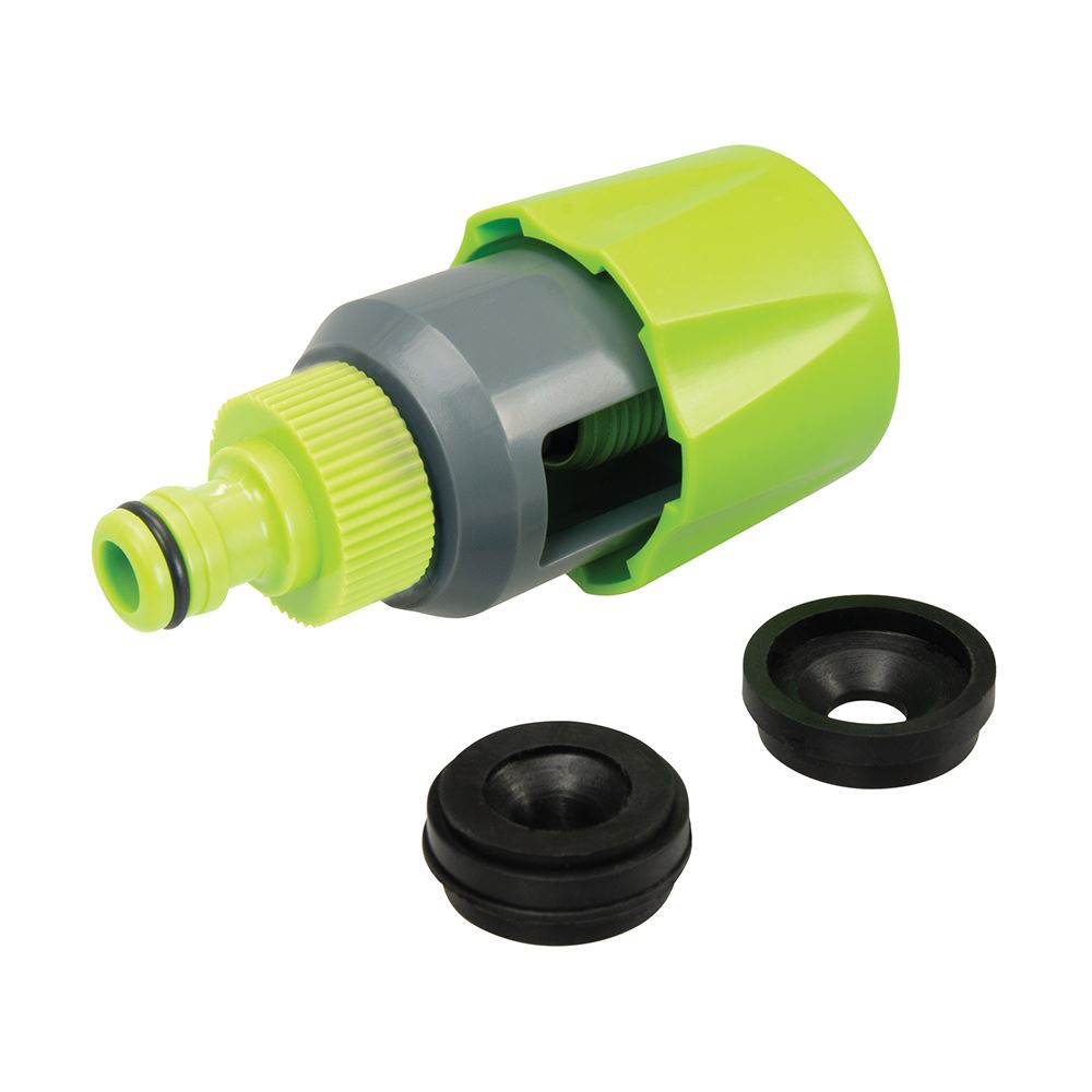 Silverline Universal Mixer Tap Connector, ABS, 34-43mm