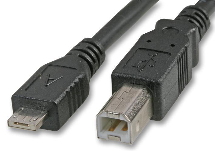 PRO SIGNAL USB 2.0 B to 마이크로 USB A 케이블, 1.8m, 블랙
