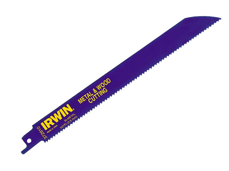 IRWIN Lâmina para Serra Sabre 810R 200mm, Metal e Madeira, Pack de 2