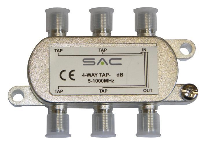 SAC 4-Way Tap 20dB Class A Shielded for TV Distribution