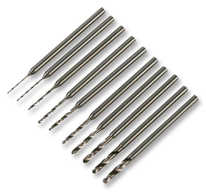 SHESTO 10개입 마이크로박스 쉥크 드릴 비트 세트 (0.5mm~2.2mm)