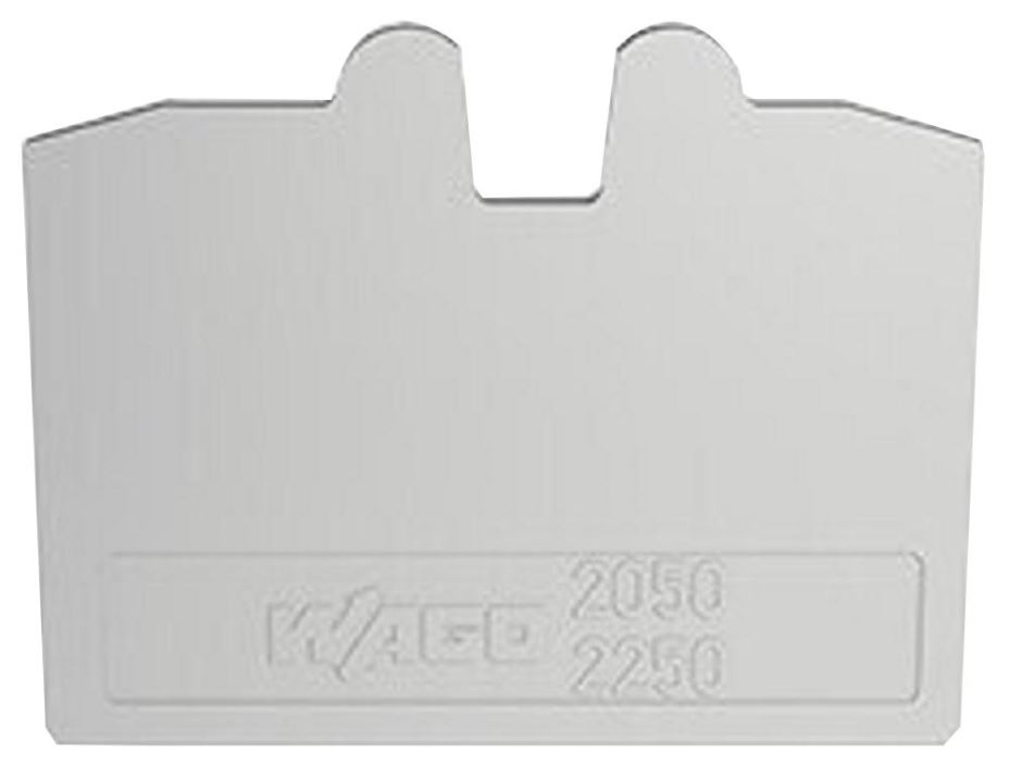 WAGO Placa Final e Intermedia Serie 2050 1.1mm, Gris