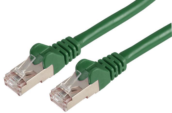 PRO SIGNAL Cat6a LSOH SSTP Ethernet Patch Lead, 0.2m, Green