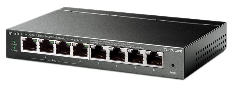 TP-LINK - 8 Port Suis Gigabit Pintar dengan PoE+