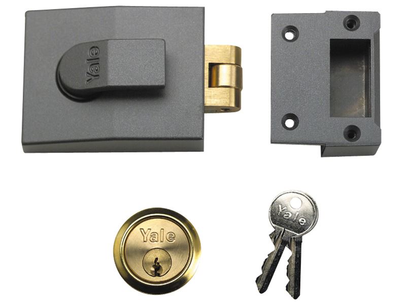Yale 81 Rollerbolt Nightlatch, 60mm Backset, DMG Finish