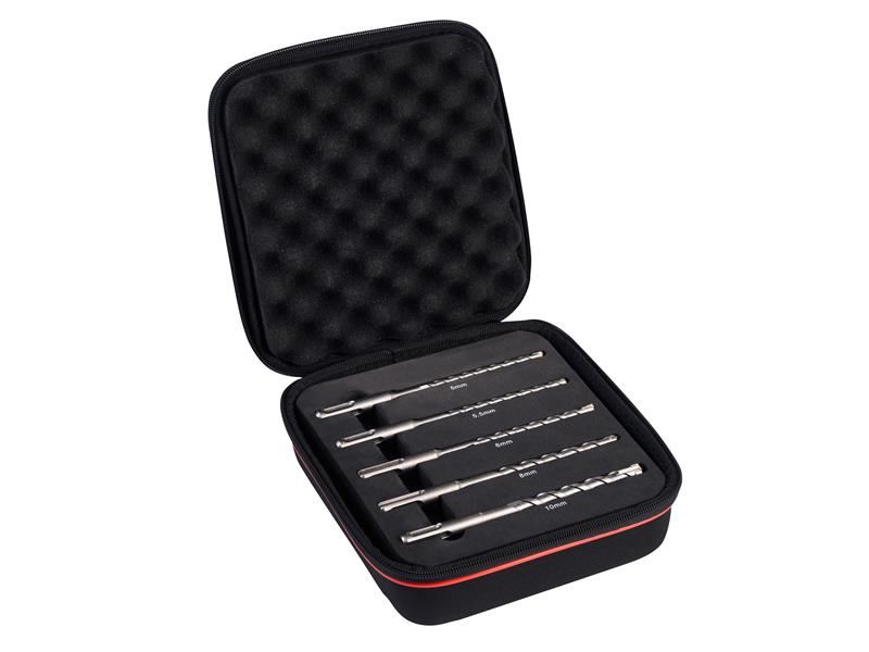 Starrett Juego de Brocas SDS Plus 4-Puntos, 5 Piezas, Punta de Carburo
