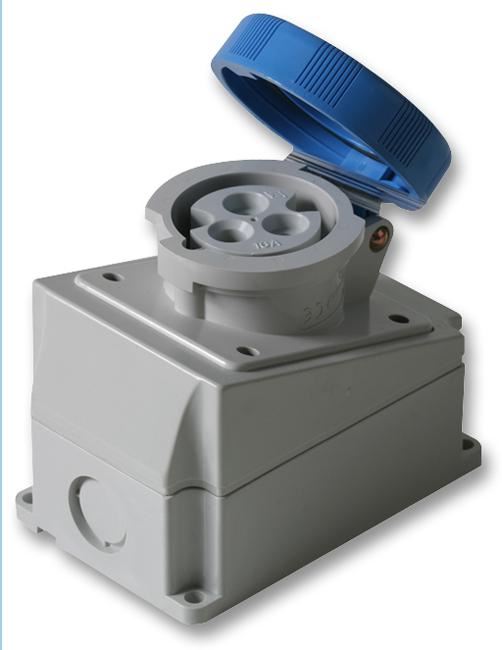 PRO POWER 16A 240V CEE Socket, 2P+E, Blue, IP67