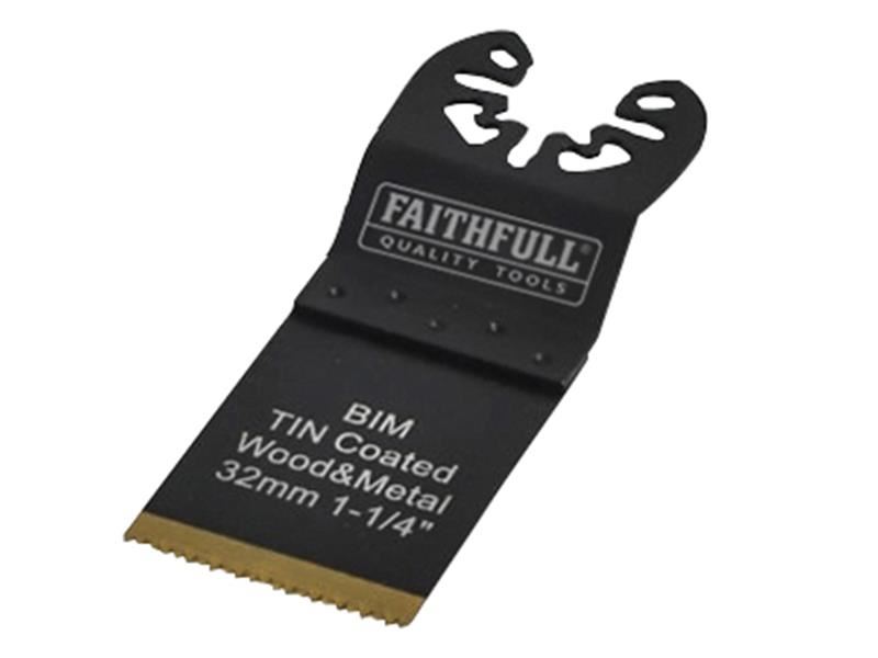 Faithfull Bi-Metal Flush Cut TiN Coated Blade, 32mm