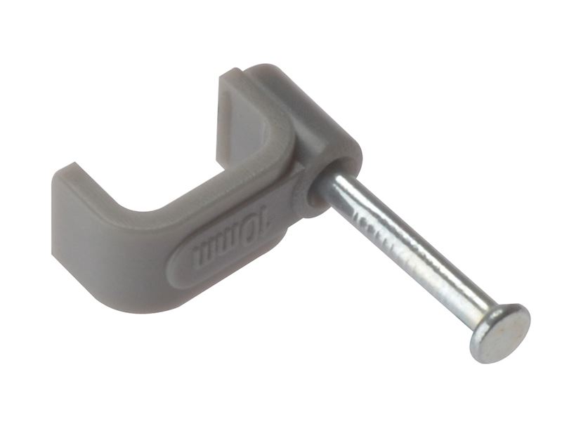 ForgeFix Flat Grey Cable Clips (1.50mm) - Box of 100