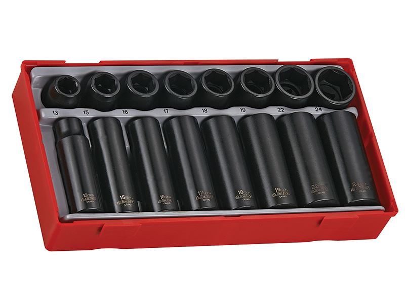 Teng TT9116 1/2in Drive 16-Piece Impact Socket Set