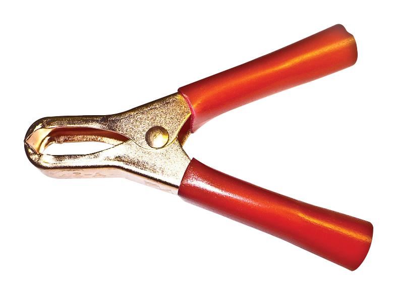 Mueller Electric Miniatuur Accuklem, 50A, Kopergecoat, Rood