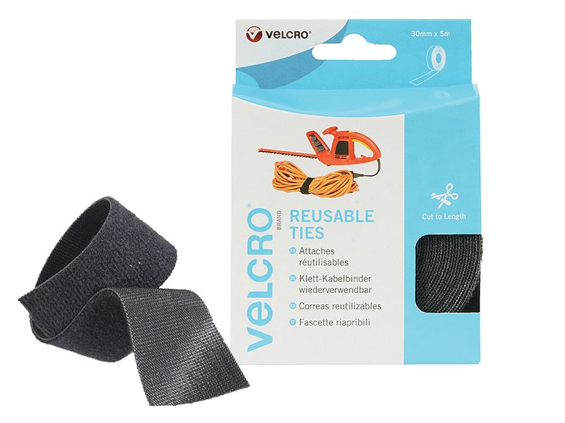 VELCRO ONE-WRAP Reusable Ties 30mm x 5m, Black