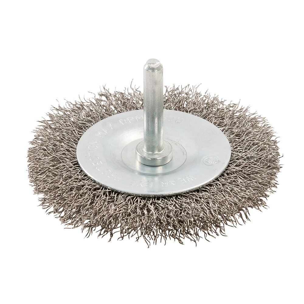 Silverline Rotary Stainless Steel Wire Wheel Brush, 75mm