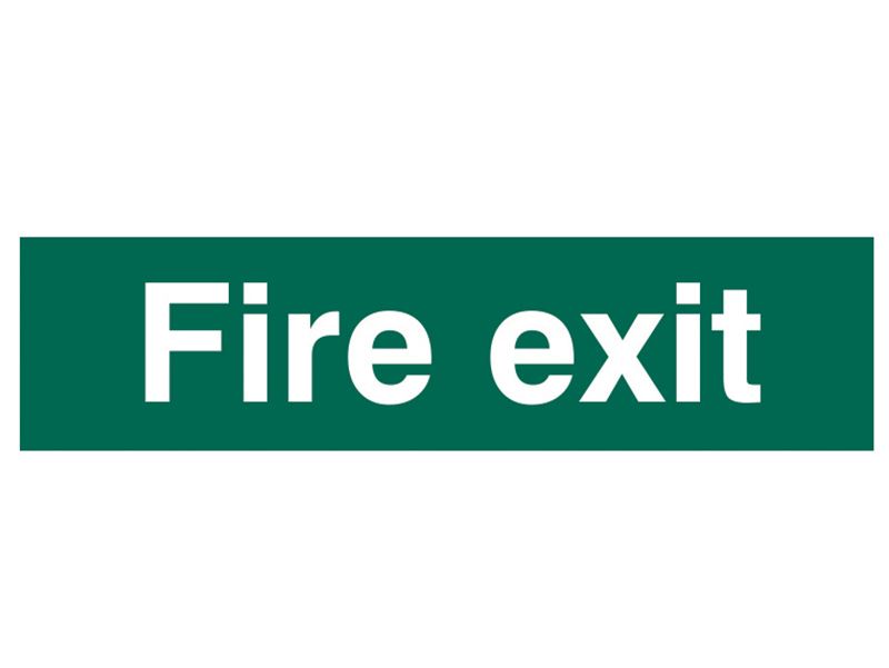SCAN Fire Exit PVC Safety Sign - 200 x 50mm
