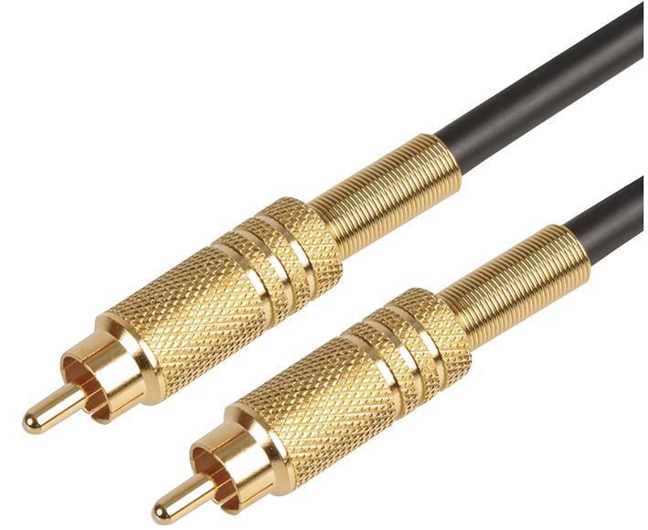 Pro Signal RCA Male to Male Lead, RG59, 10m, Black