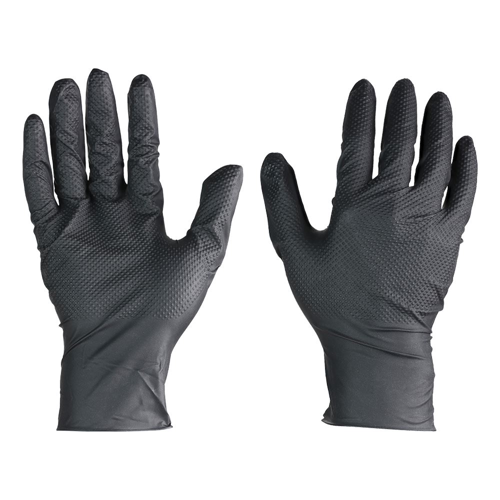 Timco Diamond Textured Nitrile Gloves, Large, 50 Pack