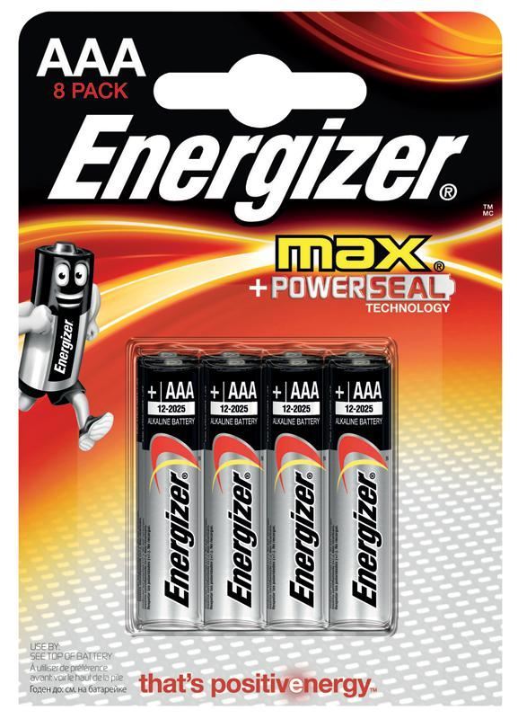 Energizer Max AAAアルカリ電池 8本パック