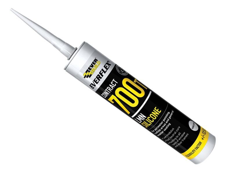 Everbuild Everflex 700T LMN Silicone Sealant, Translucent, 300ml