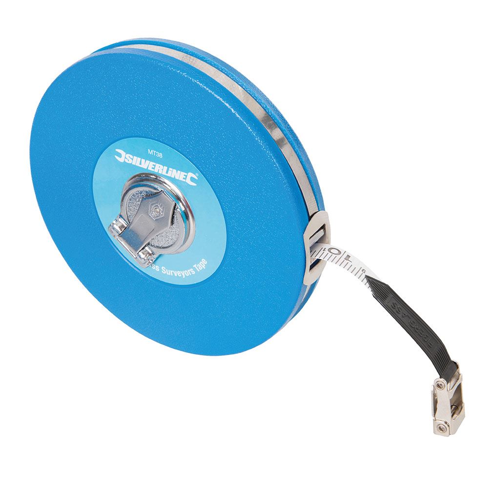 Silverline Messband aus Fiberglas - 30m / 100ft x 13mm
