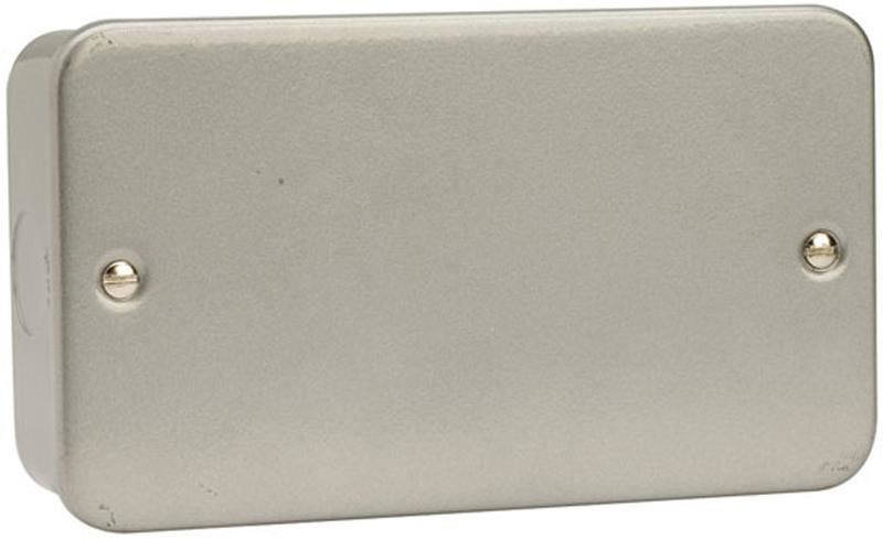 CLICK 2-Gang Metal Dektusschotel, 140x80x4mm