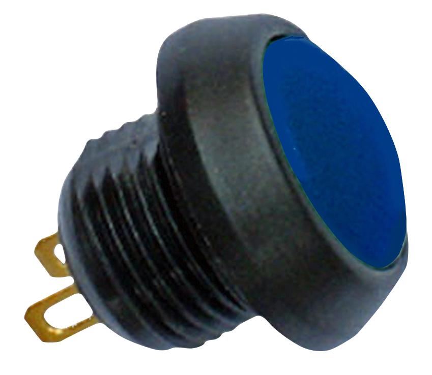 ITW Switches 59-516 Interruptor de Pressão Miniatura, SPNO, Momentâneo, Azul