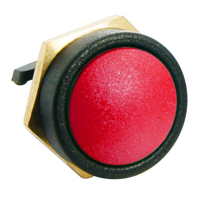 ITW SWITCHES Interruptor de Pressão Redondo Vermelho, SPDT-DB, IP67, 16mm