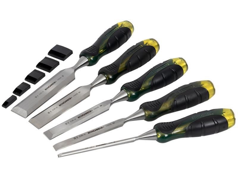 Roughneck Beitel Set Schuin Aangeslepen, 5-delige, Chroom Vanadium