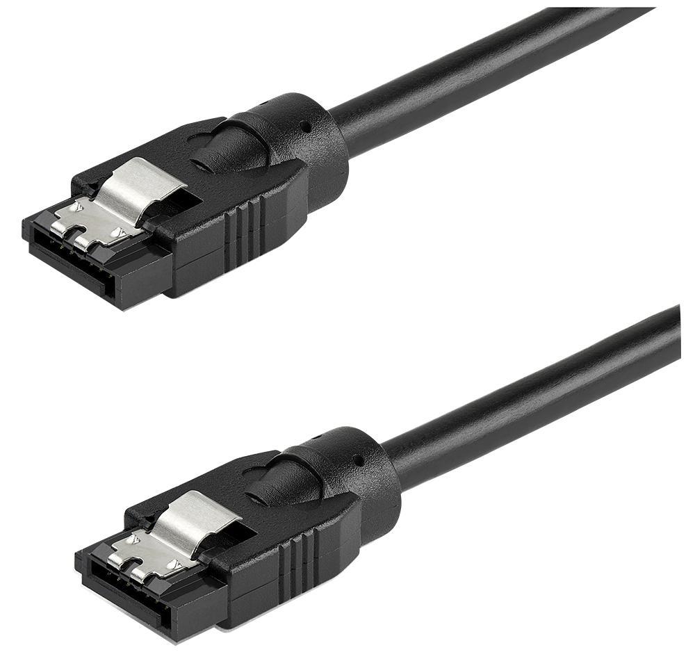 Startech Round SATA Cable, 0.6m, 6Gb/s, Black