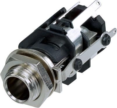 REAN 6.35mm (1/4'') 縦型取り付けTRSジャックソケット