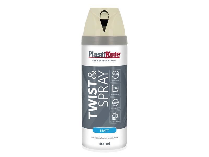 PlastiKote - Peinture Mate Twist & Spray, Pierre Géorgienne, 400ml
