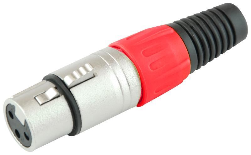 PRO SIGNAL 3極XLRソケット 耐ストレンレリーフ赤