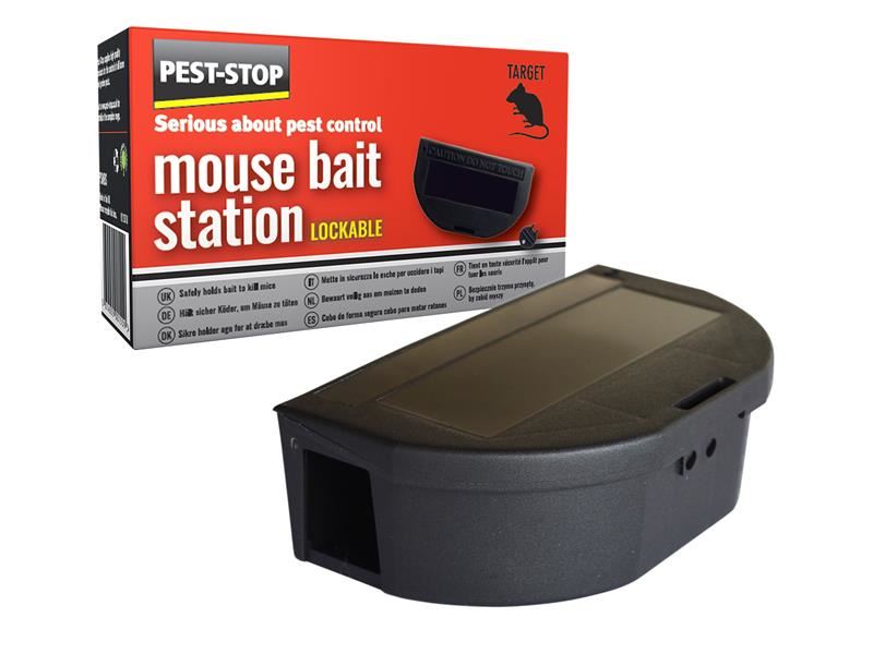 Pest-Stop Plastic Mouse Bait Station – Triangular Lockable Design