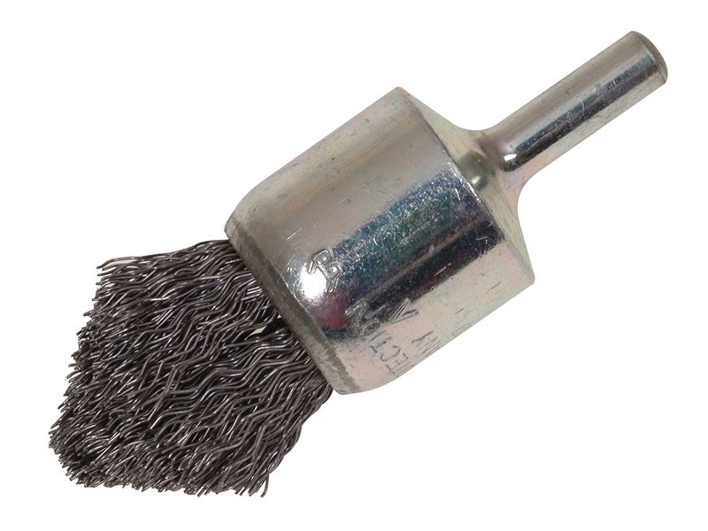 Lessmann Cepillo de Puntas con Vástago, Alambre de Acero, 23x25mm
