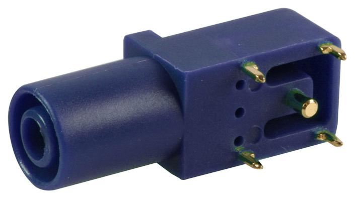 CLIFF ELECTRONIC COMPONENTS - 4mm PCB-Bananenbuchse, 90 Grad, blau