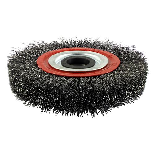 Timco Spazzola a Ruota in Filo d'Acciaio Arricciato 200mm con Set Riduttori
