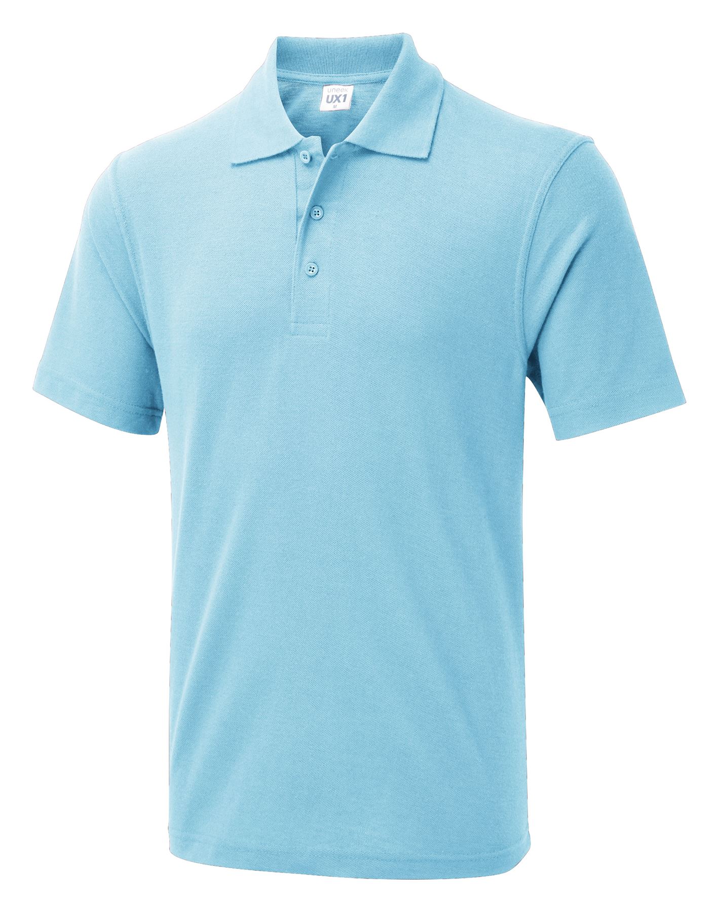 Uneek Unisex UX Polo - 50% Poly 50% Cotton, Sky, Size M