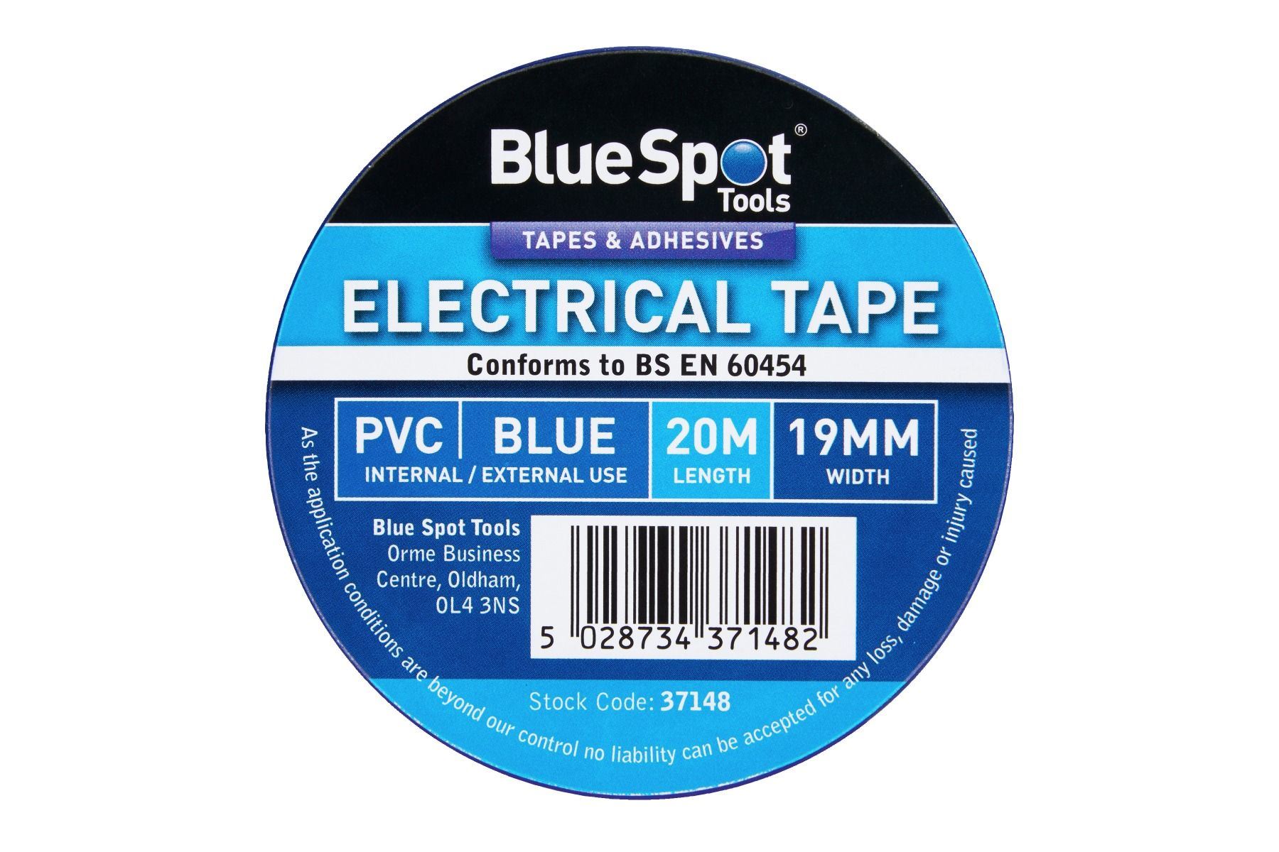 Blue Spot Tools 20m Blue PVC Electrical Tape