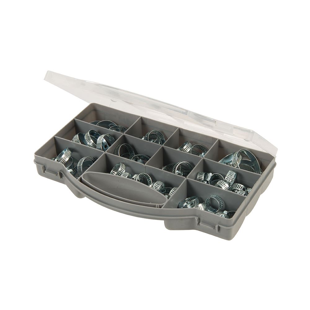 Fixman Hose Clips Pack, Zinc-Plated, 60pce