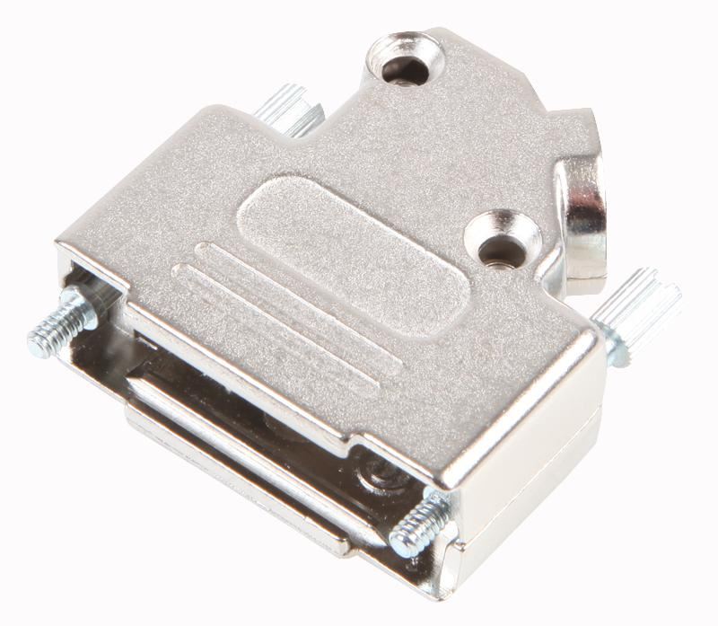 MH CONNECTORS - D-sub 插頭外殼，鎳質，45度進線，15針 (D45ZK15-K)