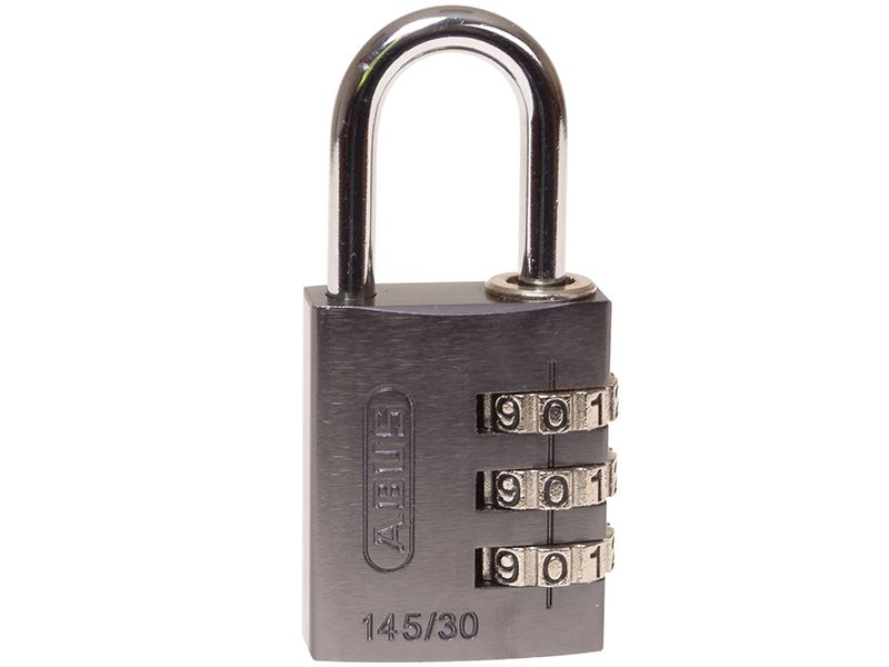 ABUS 145/30 Aluminium Combination Padlock, 30mm, Titanium