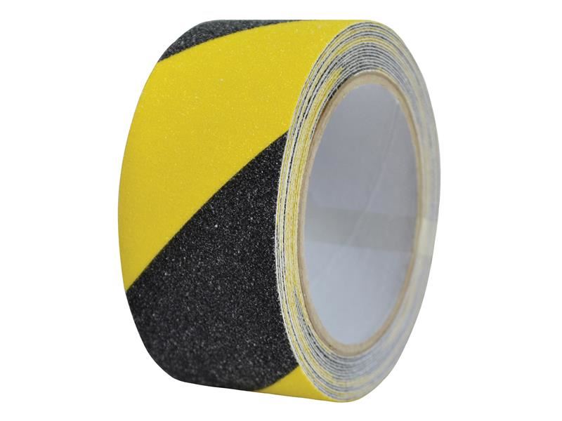 Faithfull Αντιαπολι slip ταινία 50mm x 5m Μαύρη & Κίτρινη Επικίνδυνη