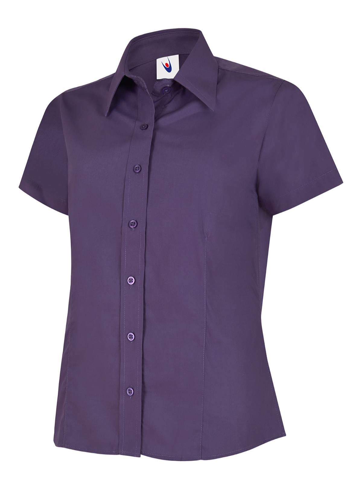 Uneek Women's Poplin Shirt - Purple, Size M
