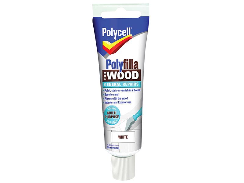 Polycell - Polyfilla Untuk Kayu Pembaikan Umum Tiub Putih 75g