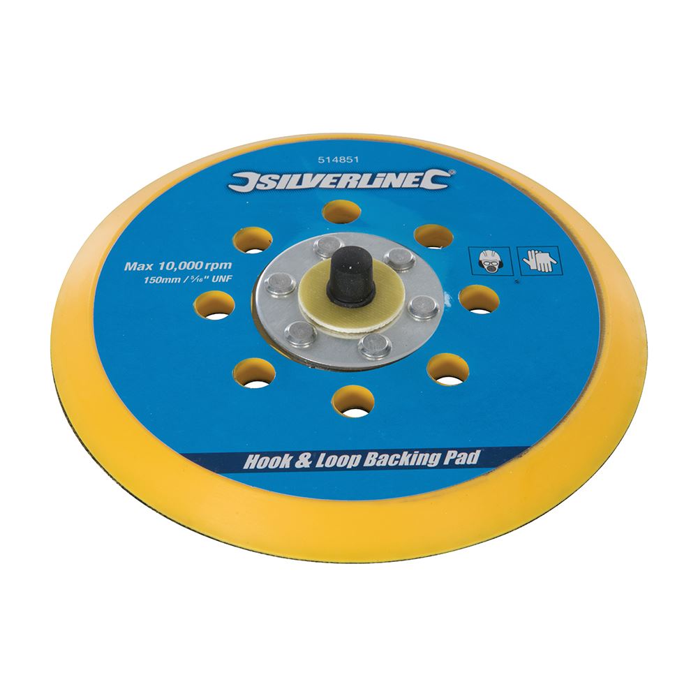 Silverline Placa de Suporte em Velcro 150mm - Roscamento 5/16 UNF